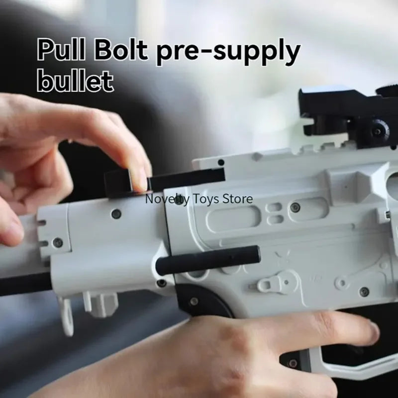 Nylon toy gun by Ultra Shoppings, electric water gel ball paintball airsoft rifle with sniper design for adults and boys in action.