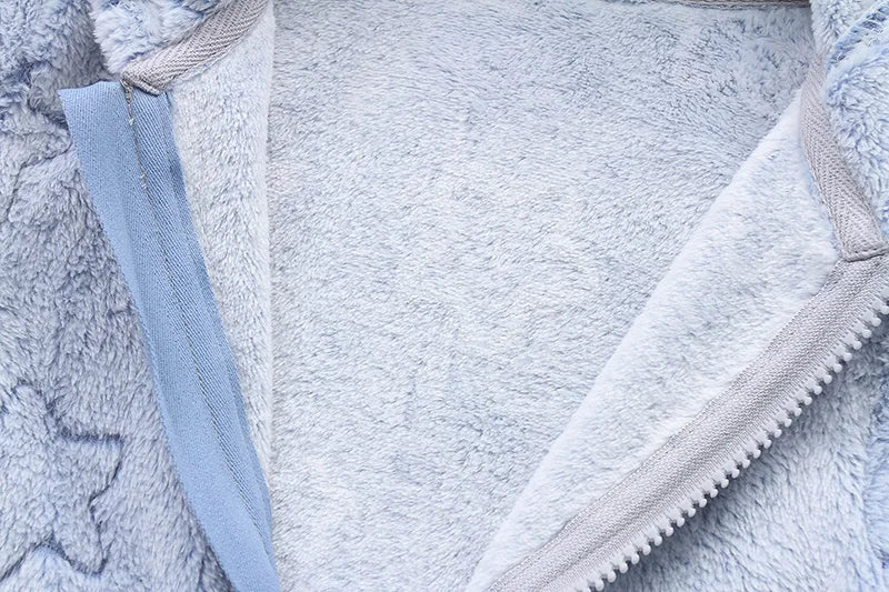 Soft Flannel Baby Romper – 0–12M Warmth