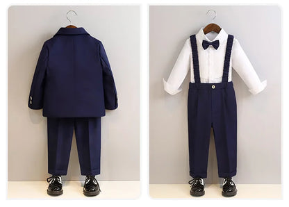 Boys’ Autumn Slim Fit Suit – Elegant Wedding Outfit Set (7–14Y)