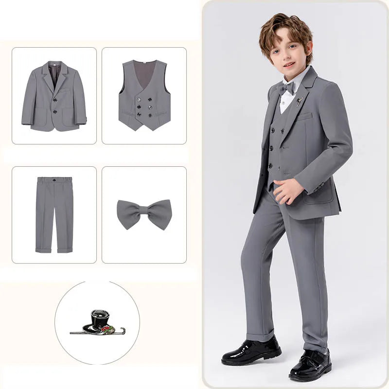 Boys’ Multi-Occasion 5-Piece Suit – Formal Event & Performance Wear
