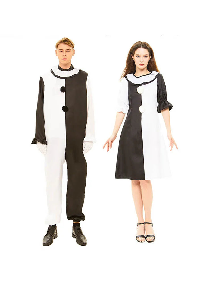 Unisex Terrifier Cosplay Costume – Killer Clown Jumpsuit for Halloween