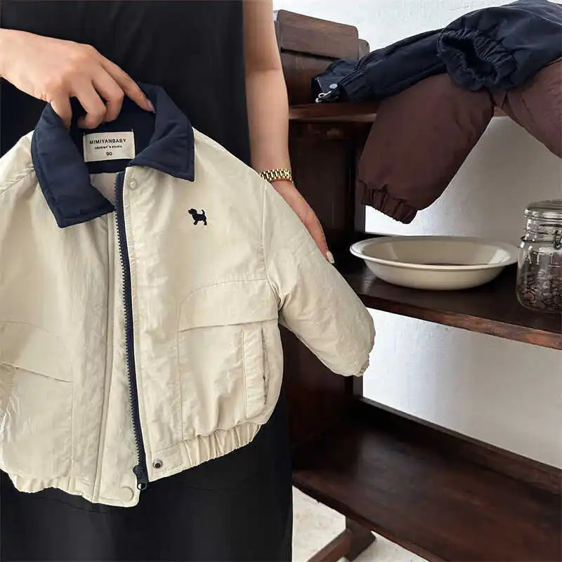 Winter Jacket for Boys & Girls – Warm Cartoon Style