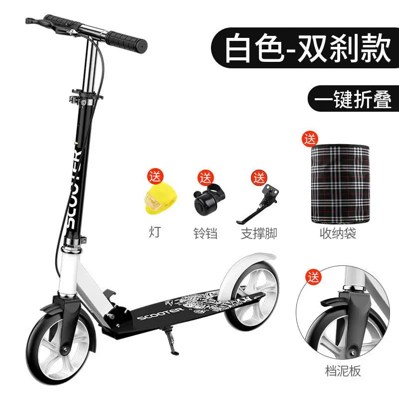 Foldable Two-Wheeled Scooter – Perfect for Kids, Teens, and Adults