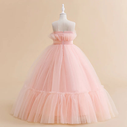 Girls Party Dress – White Tulle Wedding Gown