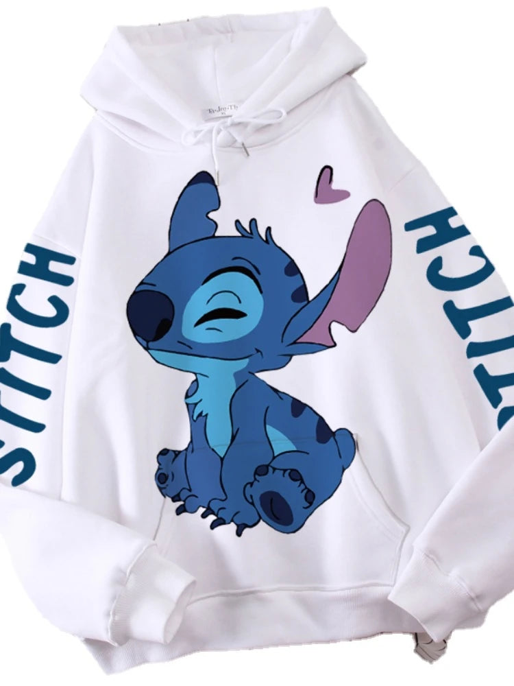 Stitch & Angel Hoodie: Cute & Cozy Cartoon Pullover