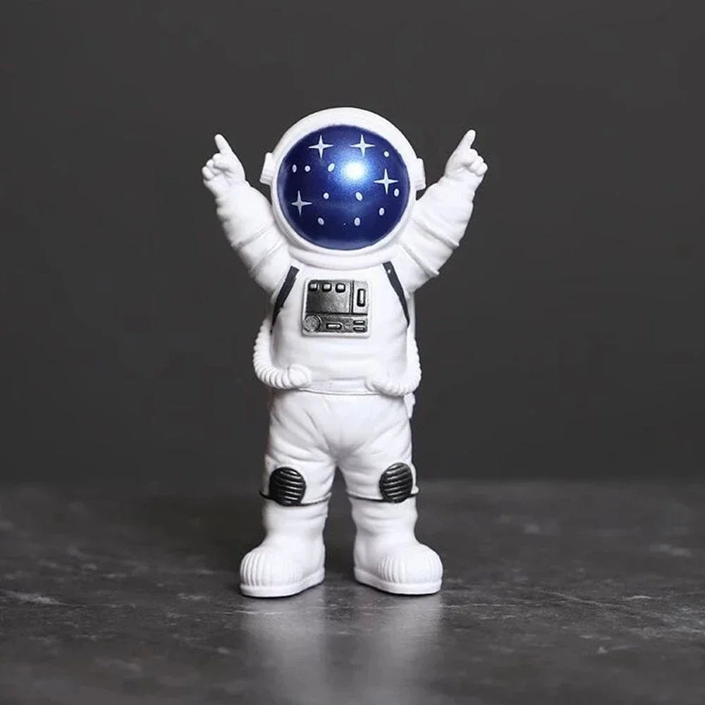 Cosmic Adventures: 4-Piece Astronaut Figurine Set for Kids & Home Decor