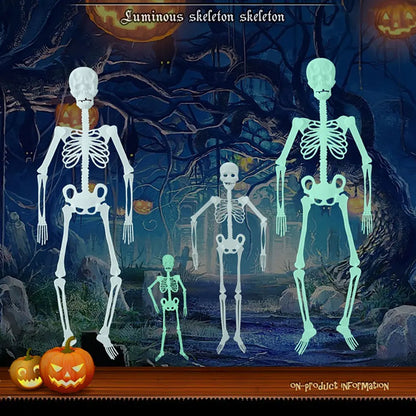 Glowing Hanging Skeleton: Spooky Prop for Halloween Decor