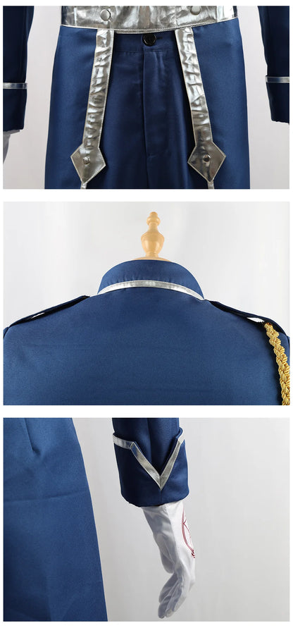 Roy Mustang Anime Cosplay – Blue Uniform Full Set for Party & Role Play