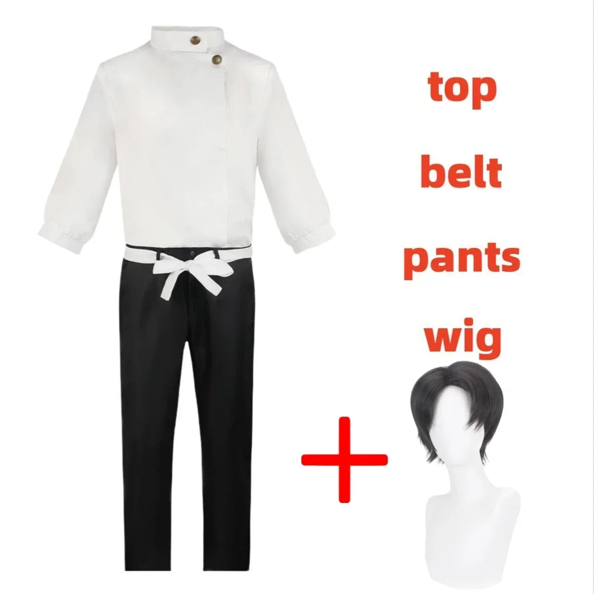 Jujutsu Kaisen Cosplay Costume – Yuta Okkotsu Anime Outfit with Wig