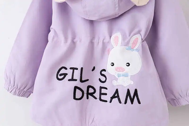 Baby Girls’ Outerwear – Cute Rabbit Hood & Casual Fit