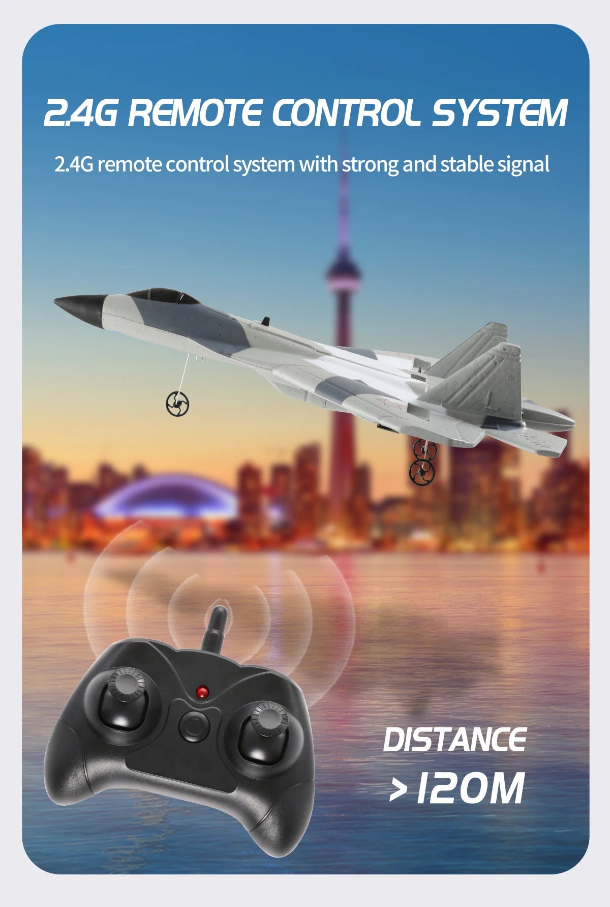 2.4G RC Foam Aircraft SU-35 – Fighter Jet Glider Toy for Kids