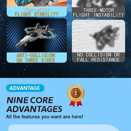 Foam RC Jet Plane – Easy Fly Glider Helicopter with Light