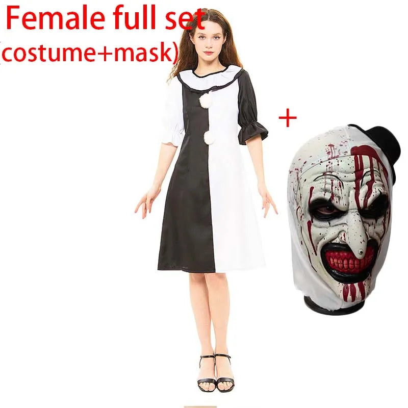 Unisex Terrifier Cosplay Costume – Killer Clown Jumpsuit for Halloween