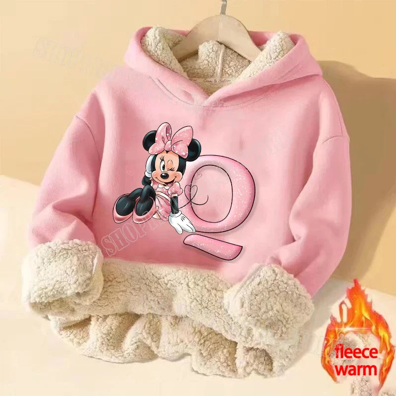 Minnie Mouse Girl Pullover Hoodie: Warm & Stylish Winter Sweatshirt