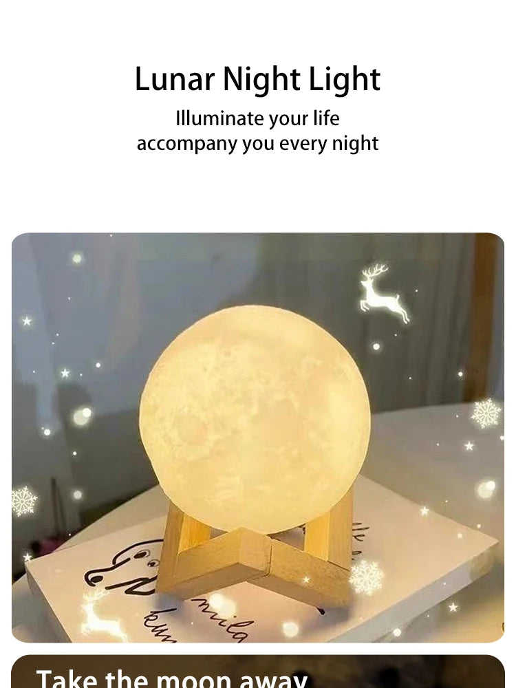 8cm DIY Galaxy Planet Lamp: Artistic Moon Night Light for Bedroom Decor