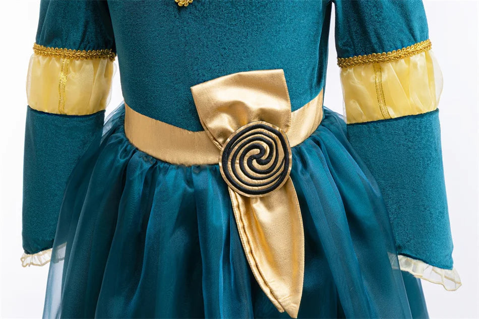 Girls’ Princess Cosplay Dress – Long Sleeve Halloween & Stage Outfit