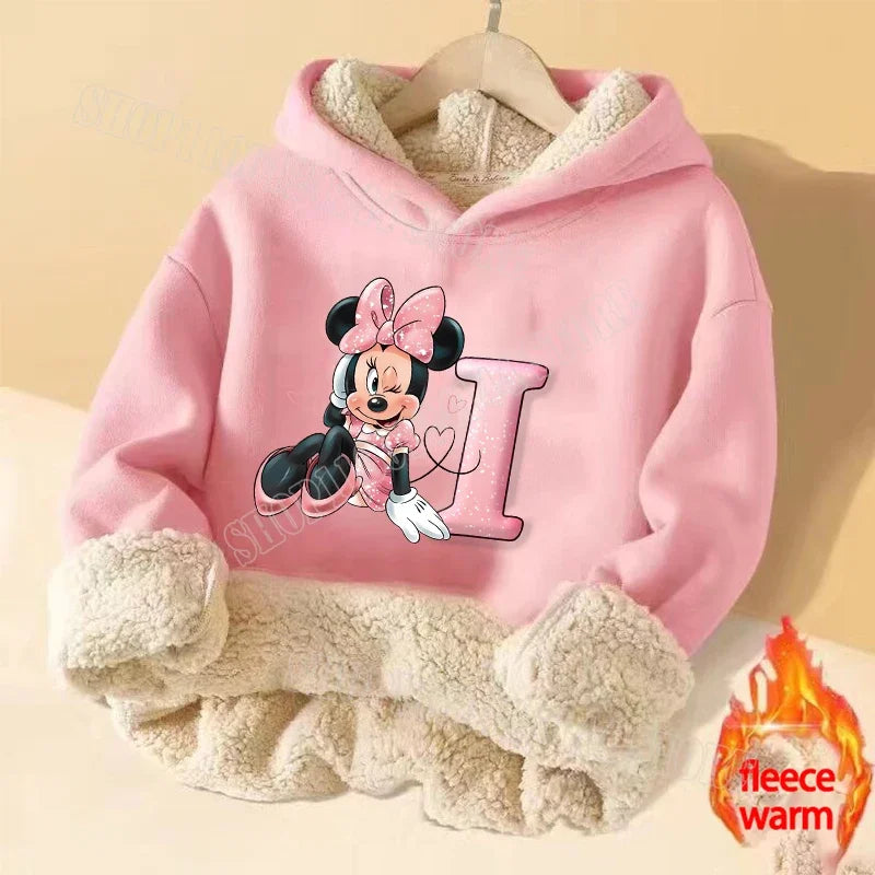 Minnie Mouse Girl Pullover Hoodie: Warm & Stylish Winter Sweatshirt