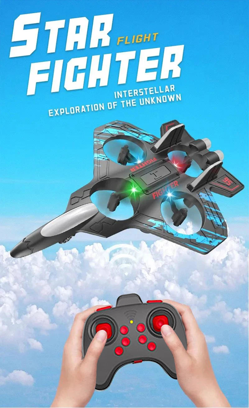 Foam RC Jet Plane – Easy Fly Glider Helicopter with Light