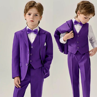 Stylish Boys’ 4-Piece Outfit – Wedding & Photography Tuxedo