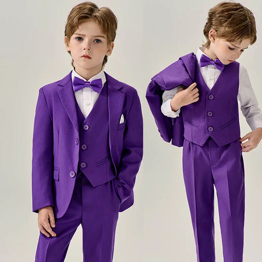 Stylish Boys’ 4-Piece Outfit – Wedding & Photography Tuxedo