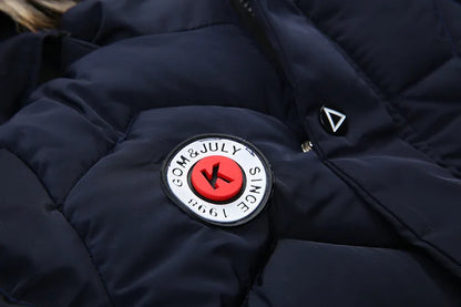 Boys' Winter Coat with Fur Hood – Warm, Plush-Lined Jacket (2–8 Years)