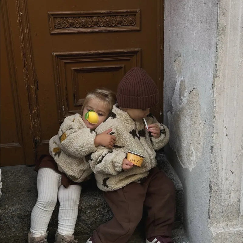 Baby Cartoon Coat – Soft Lamb Wool Jacket