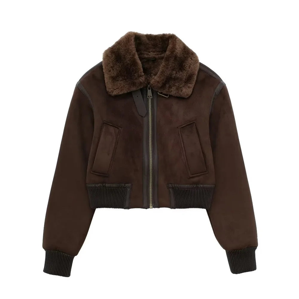 Trendy Loose Fit Jacket with Contrast Strap – 2025
