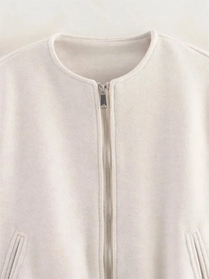 Retro Revival: Soft Bomber Jacket for Women