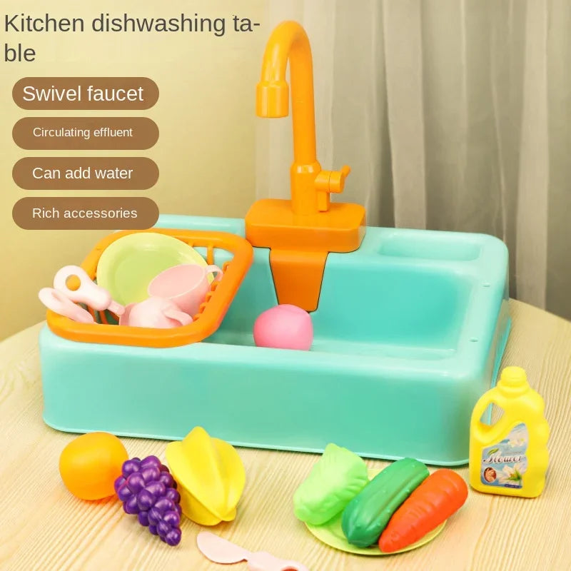 Kids’ Pretend Play Kitchen Sink – Role Play Dishwashing Set for Early Learning