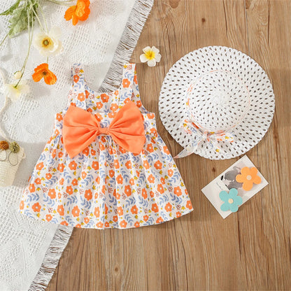 Baby Girl Cotton Sundress with Bow