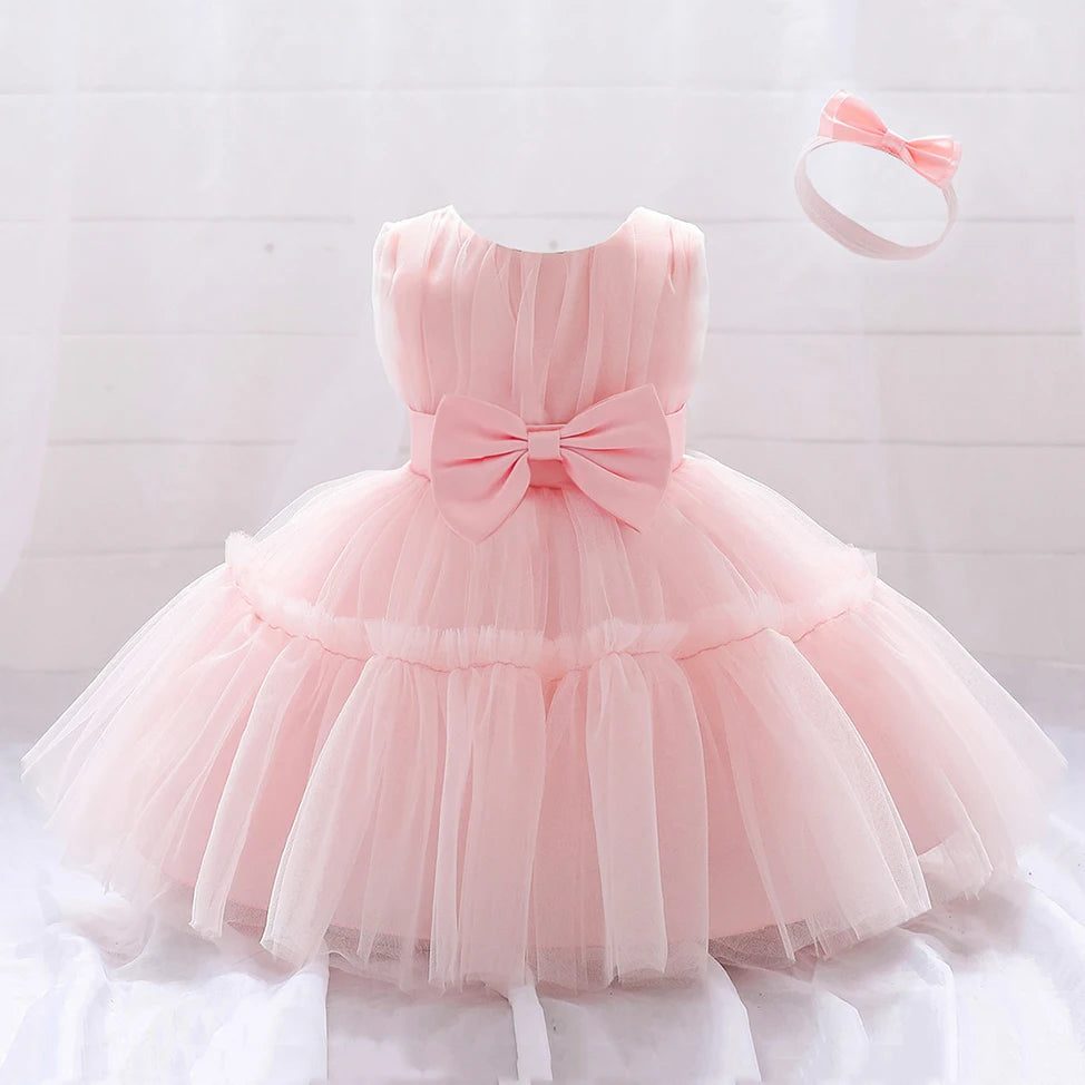 Baby Girl 1st Birthday Dress – Tulle Princess Gown