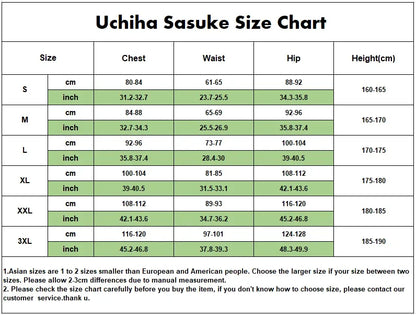 Anime Sasuke Cosplay Outfit – Uchiha Uniform for Halloween & Parties