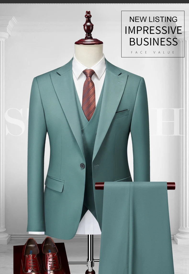 Groom & Business Wear – Italian Slim Gentleman Suit Blazer