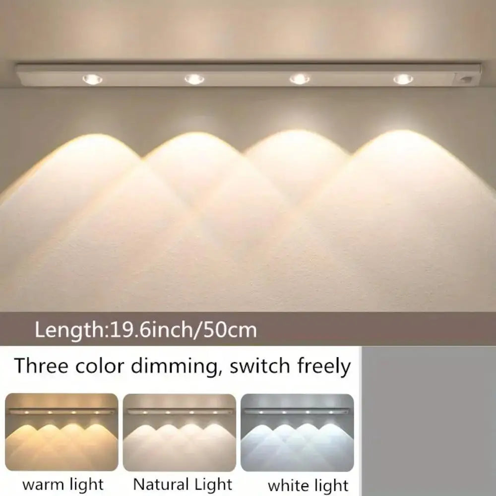 Wireless Motion Sensor LED Light: Ultra-Thin, USB Rechargeable, Indoor Use