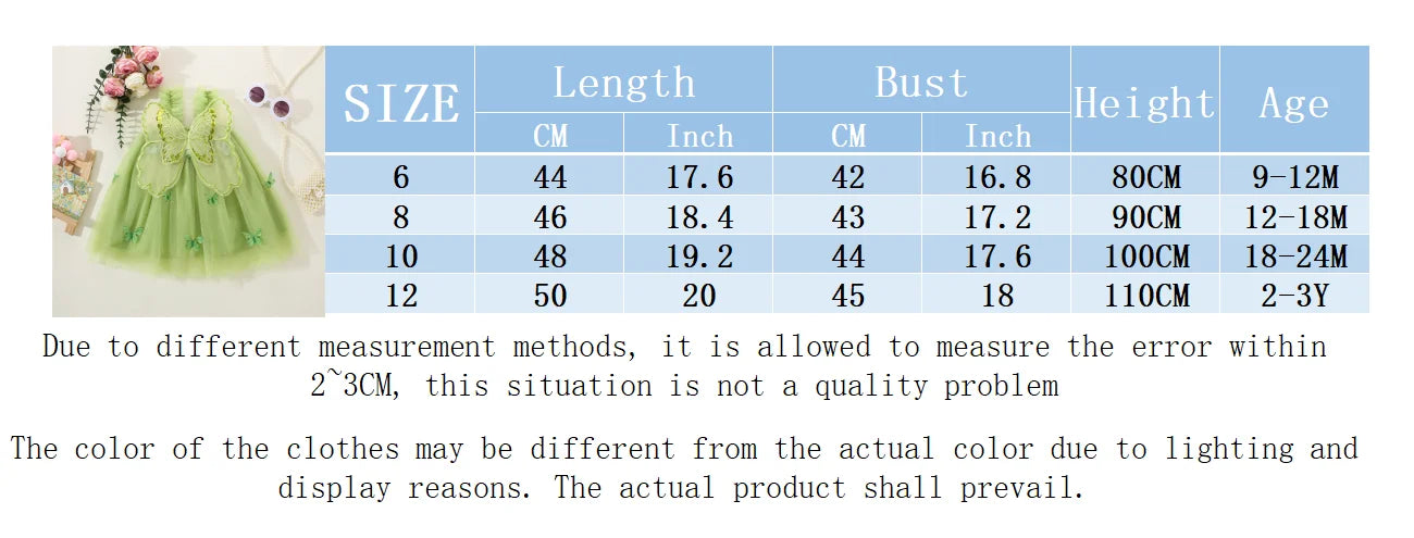 Cute Infant Princess Dress with Butterfly Wings