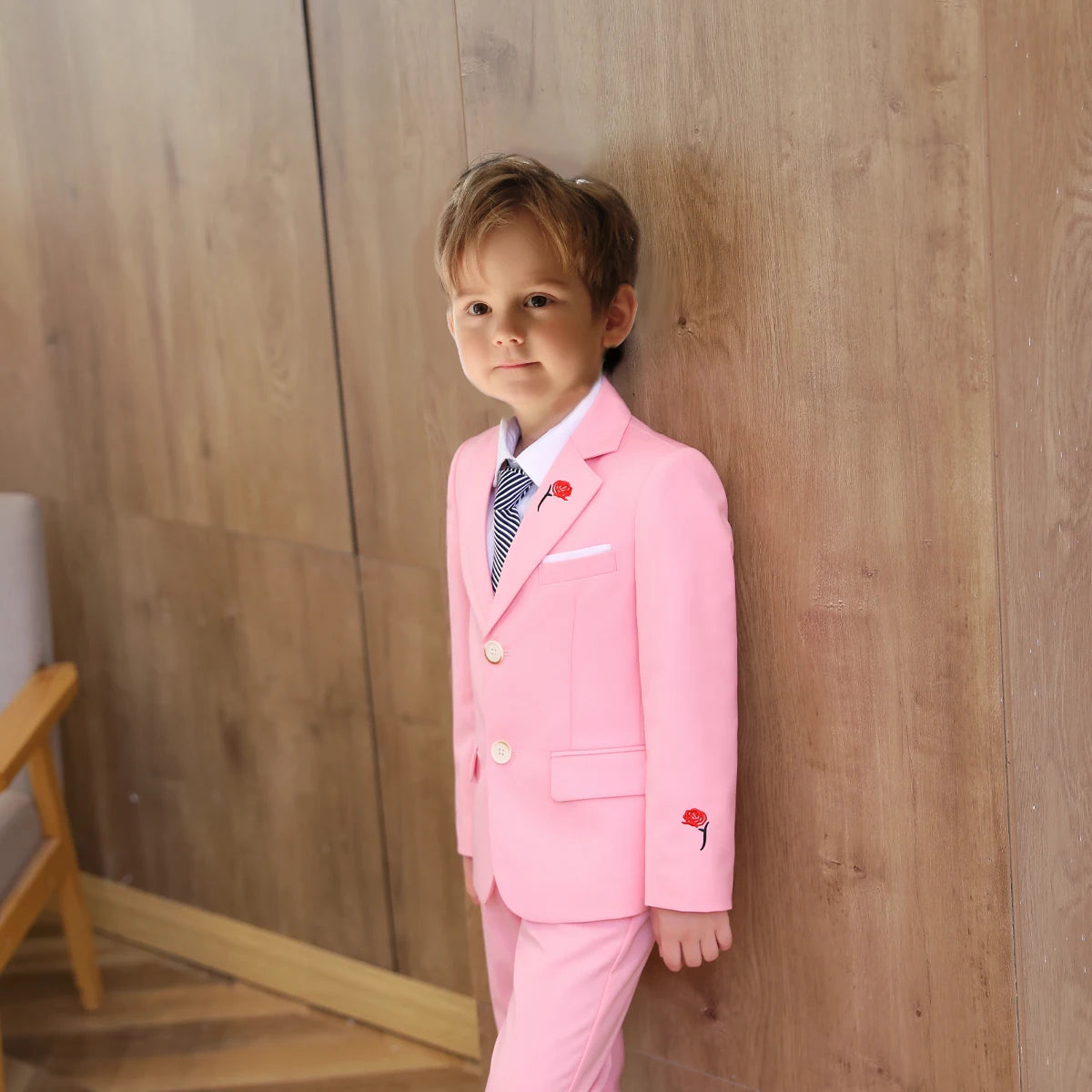 Little Boys’ Handsome Outfit – 3-Piece Suit for Weddings & Parties