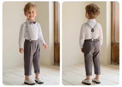 Little Gentleman Korean Striped Suit – Boys’ Party & Ceremony Costume