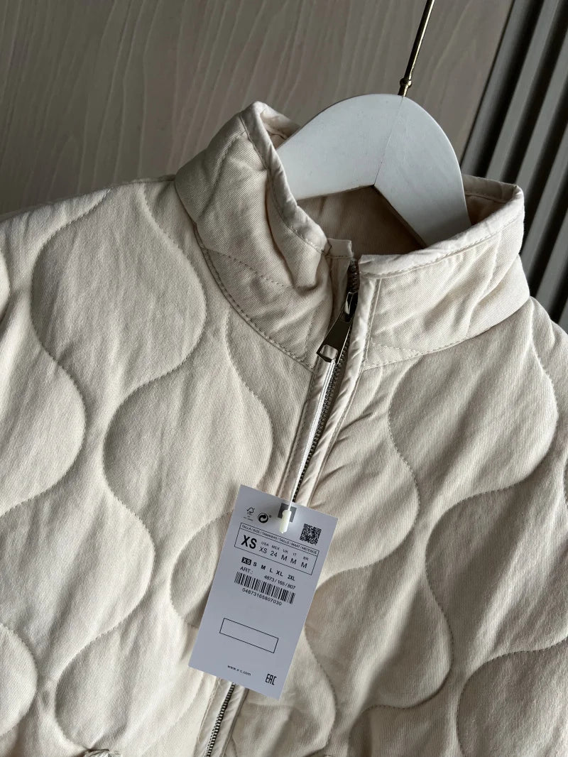 High Collar Quilted Coat – Retro Meets Modern