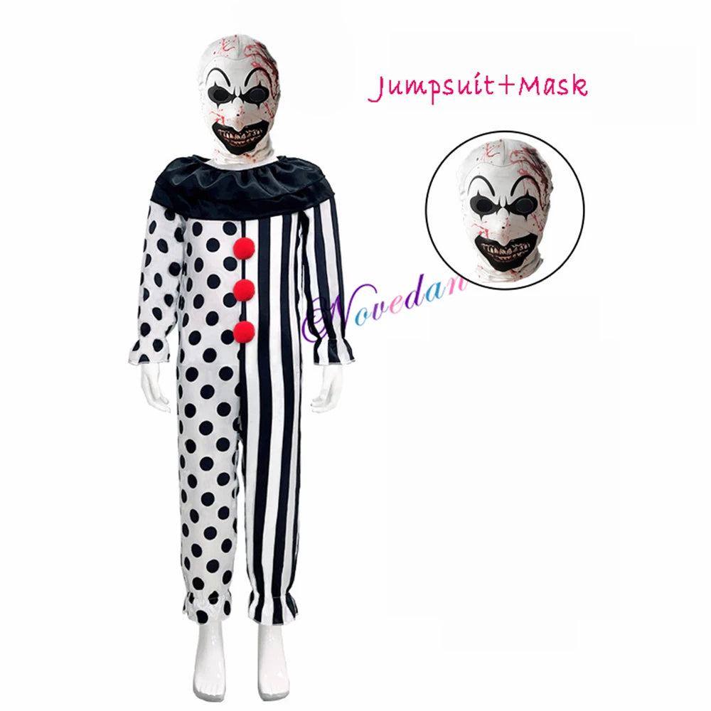 Scary Terrifier Costume – Kids’ Joker & Clown Cosplay Halloween Suit