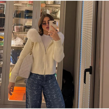 Fashionable Ladies’ Sweater Coat – 2025 Autumn New