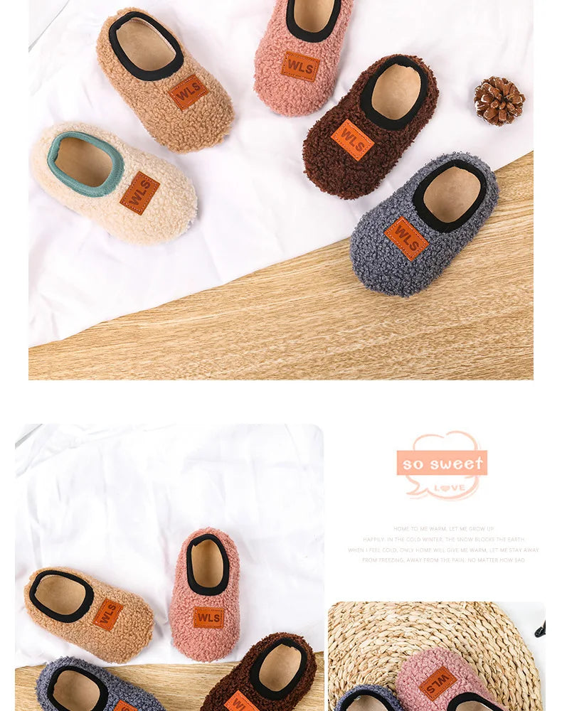 Winter Plush Baby Slippers – Cozy & Non-Slip for Little Feet