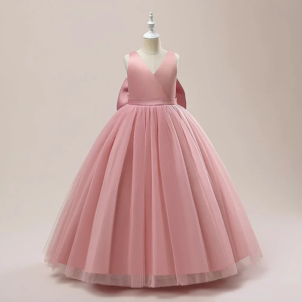Elegant Girls Long Prom & Party Dress (5–14Y)