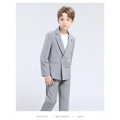 Classic Boys’ Suit – Wedding & Party Blazer Set for Kids 4–12Y
