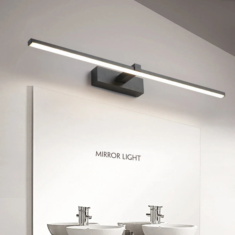 Modern LED Bathroom Wall Light: 3 Colors, Aluminum Makeup Mirror Lamp