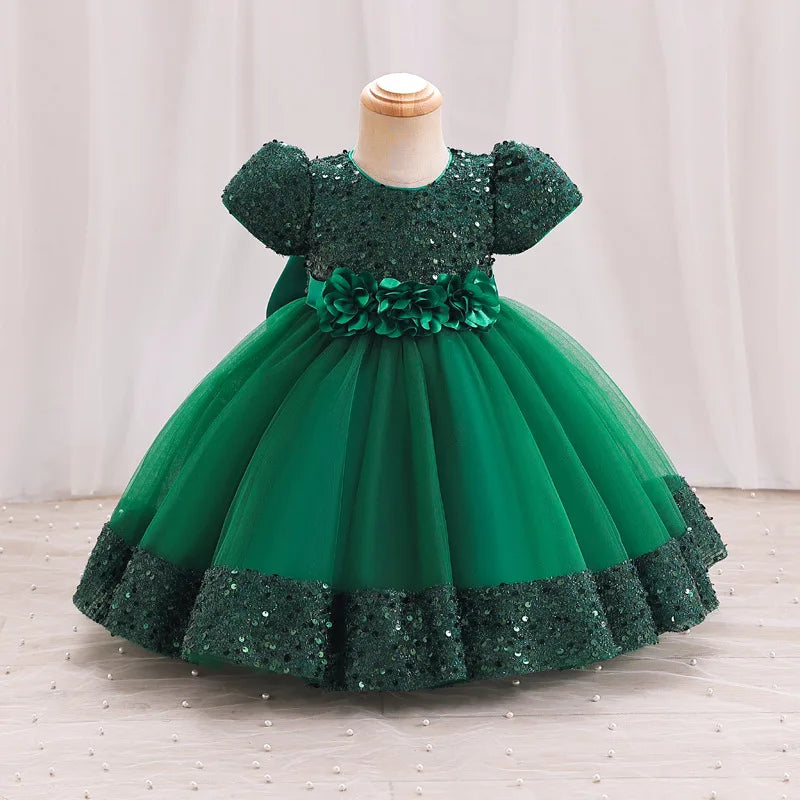 Toddler Princess Dress – Short Sleeve, Sparkly & Fluffy