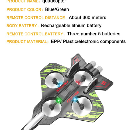 Foam RC Jet Plane – Easy Fly Glider Helicopter with Light