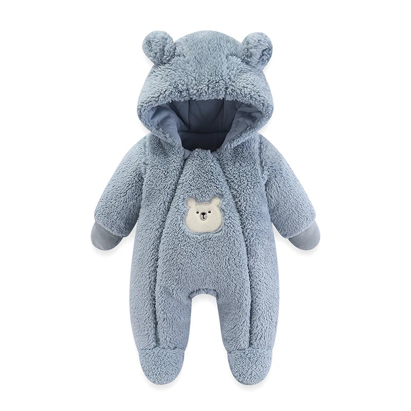 Newborn Winter Romper – Warm & Hooded Jumpsuit