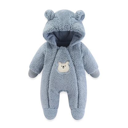 Newborn Winter Romper – Warm & Hooded Jumpsuit