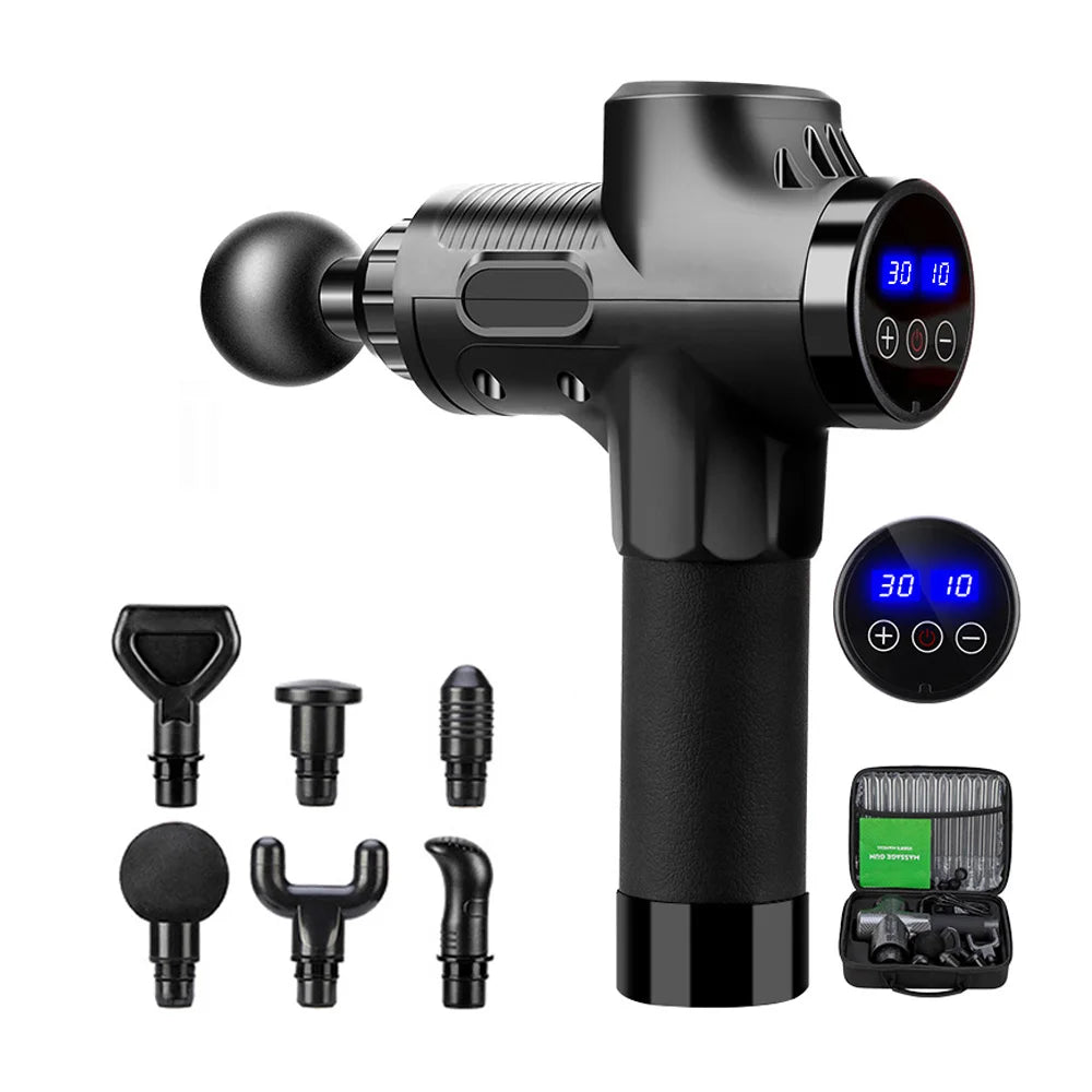 Fascial Massage Gun Electric Percussion Pistol for Deep Tissue Muscle Relaxation & Pain Relief - Ultra Shoppings