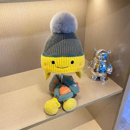 Children’s Cute Winter Hat with Matching Scarf